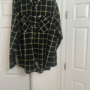 Dixxon Black and Yellow Plaid Men's Shirt XXL gently used.
